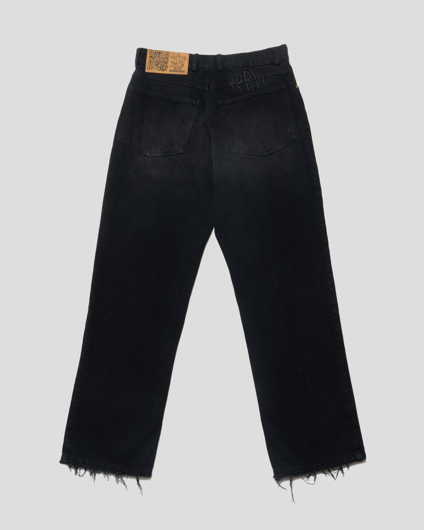 YP EMBROIDERED JEAN MEDIUM FIT PANTS IN BLACK