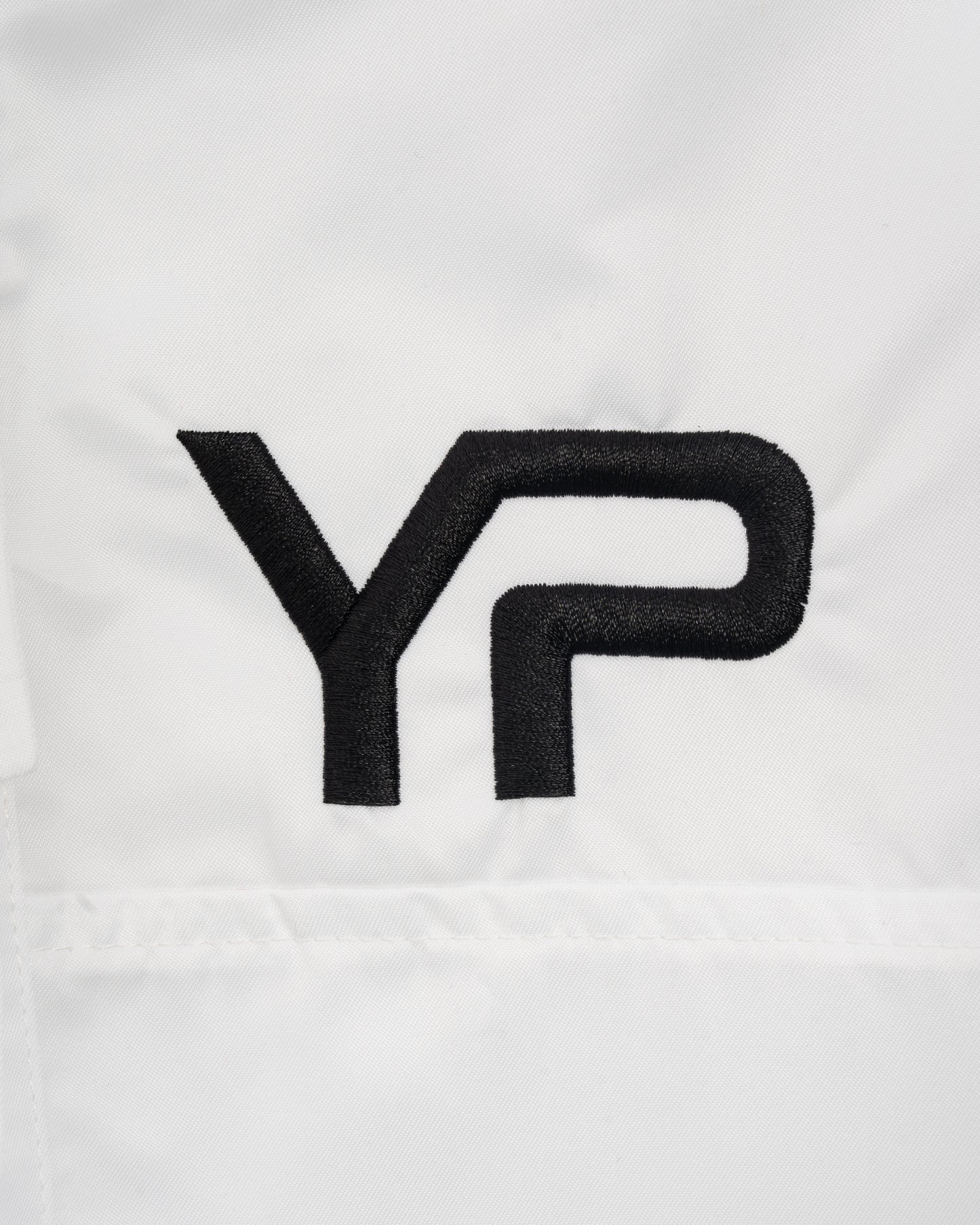 YP OVERSIZE STACKED WHITE TRACKPANTS