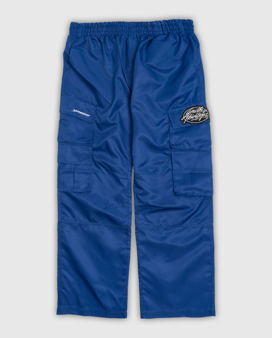 YP OVERSIZE STACKED BLUE TRACKPANTS